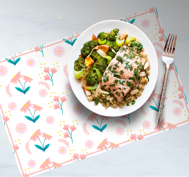 Original placemat floral patterned design - TenStickers