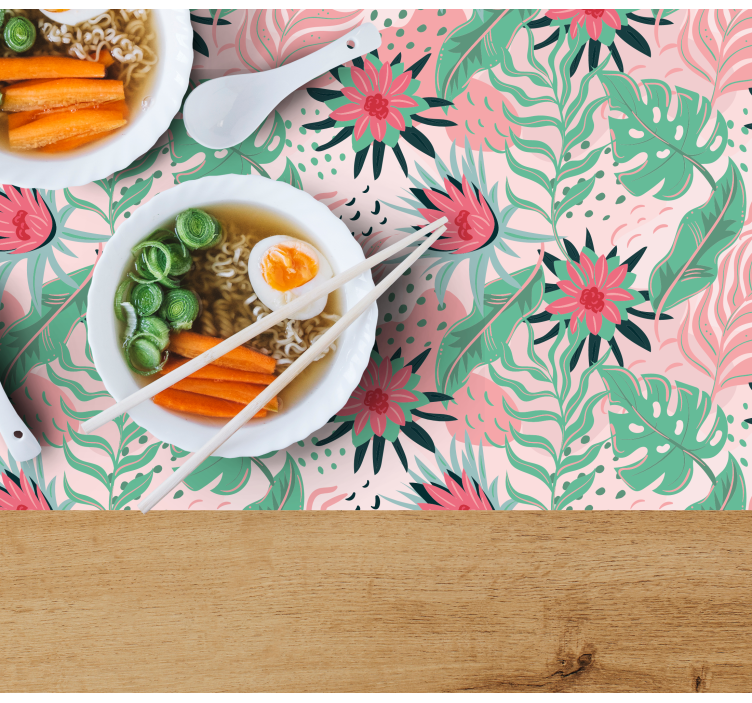 Original placemat floral tropical design - TenStickers