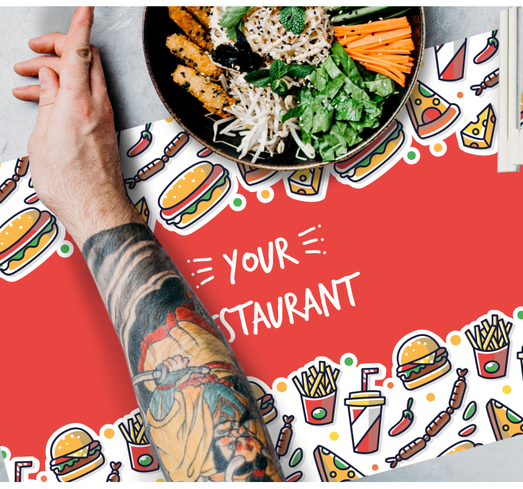 Original placemat food-themed art design - TenStickers