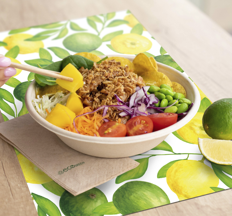 Original placemat fresh citrus design - TenStickers