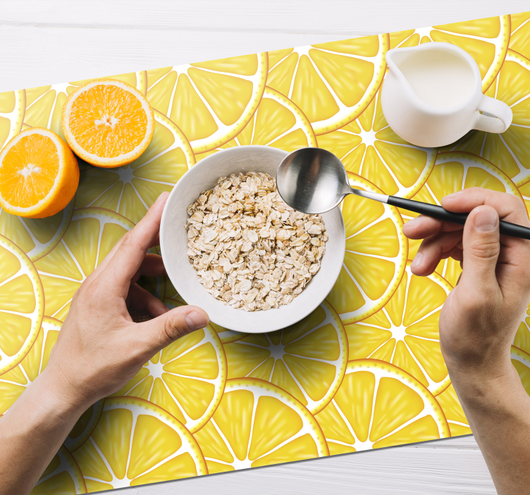 Original placemat fresh lemon design - TenStickers