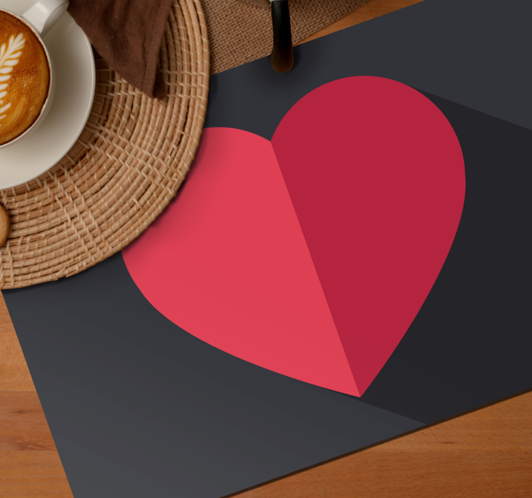 Original placemat heart shaped design - TenStickers