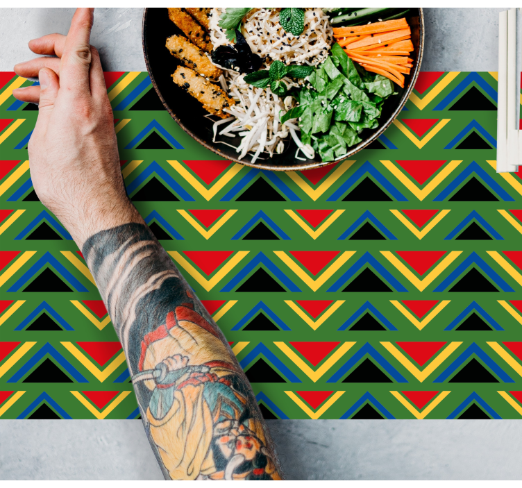 Original placemat in vibrant geometric design - TenStickers