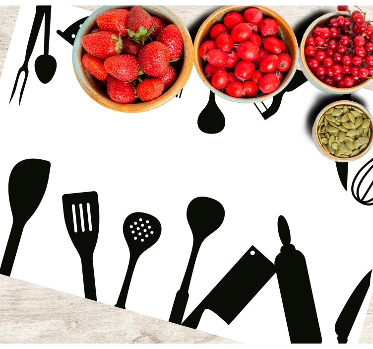 Original placemat kitchen utensils set - TenStickers