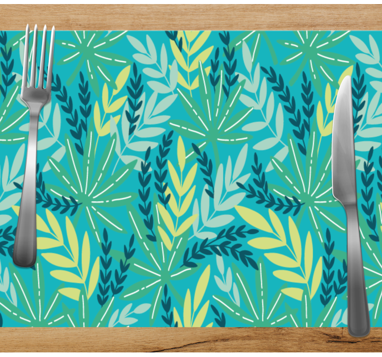 Original placemat leafy botanical design - TenStickers