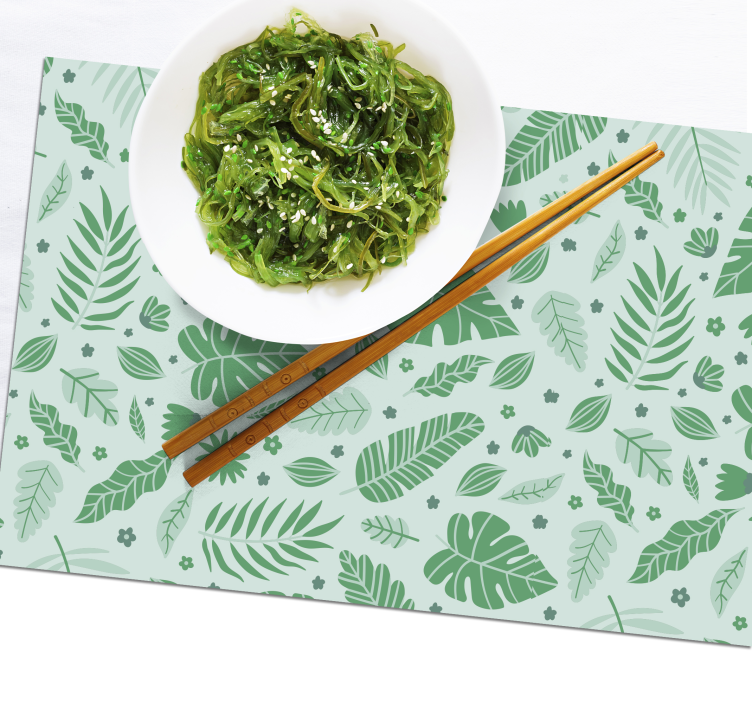 Original placemat leafy green designs - TenStickers