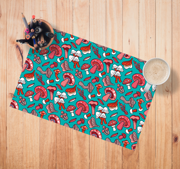 Original placemat lively mushroom design - TenStickers