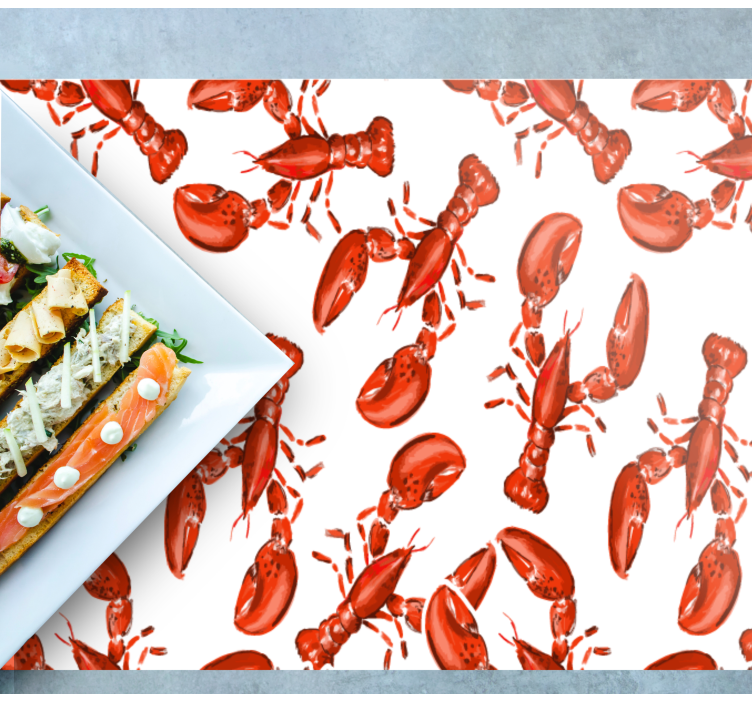 Original placemat lobster pattern design - TenStickers