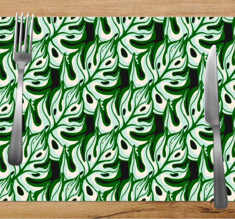 Original placemat lush leaf design - TenStickers