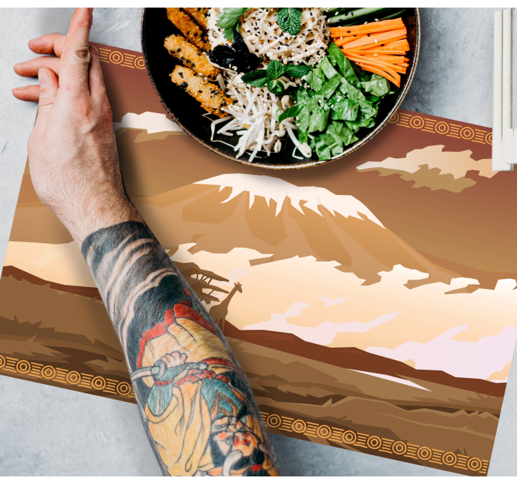 Original placemat majestic mountain landscape - TenStickers