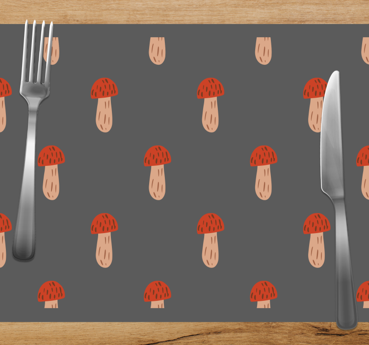 Original placemat mushroom design elements - TenStickers
