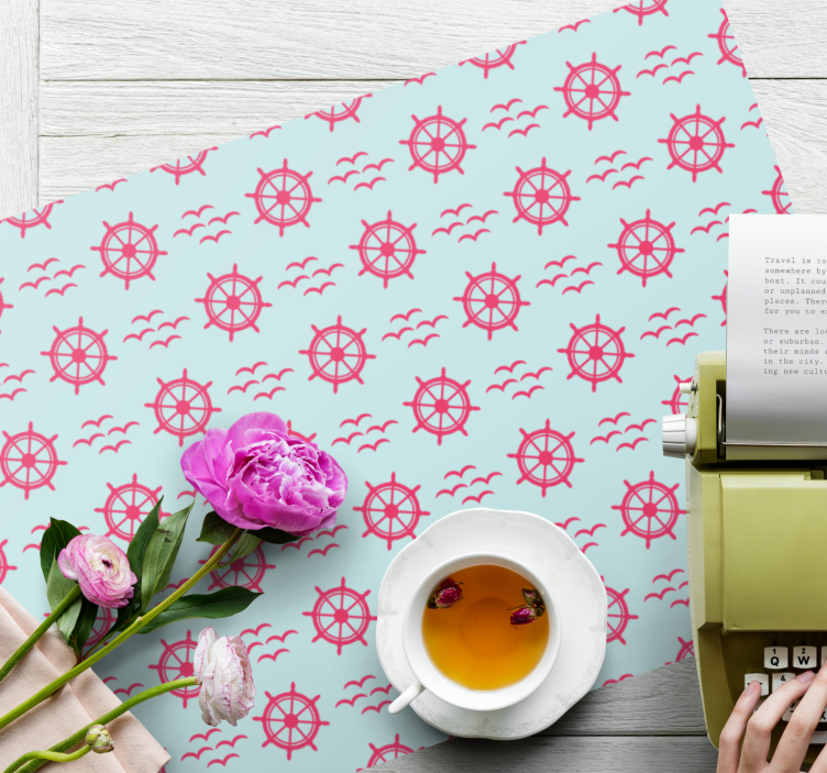 Original placemat nautical steering wheel design - TenStickers