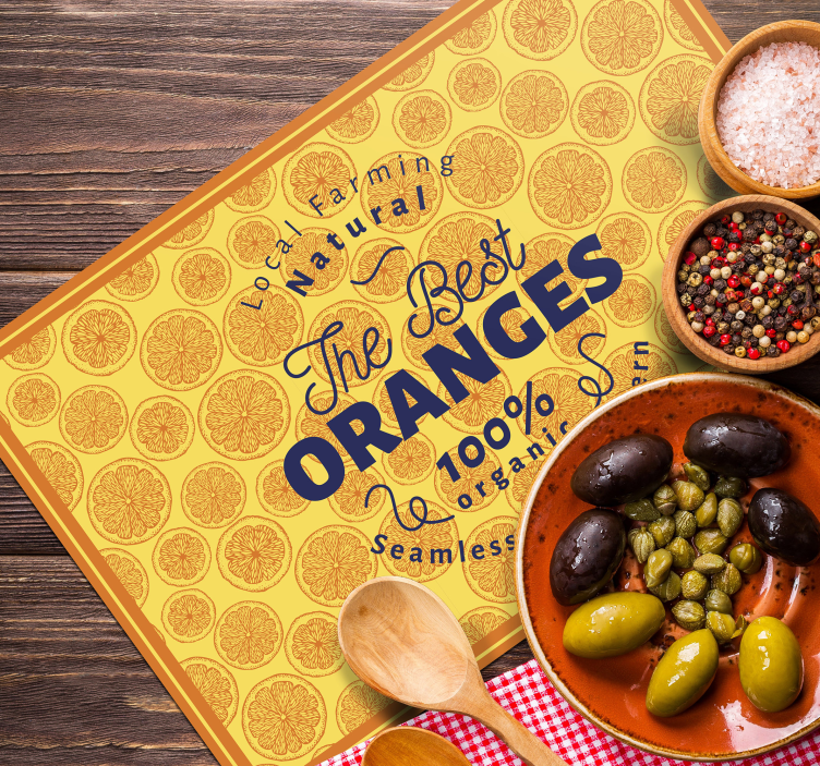 Original placemat orange slice design - TenStickers