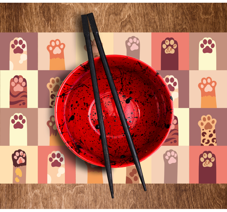 Original placemat paw print design - TenStickers