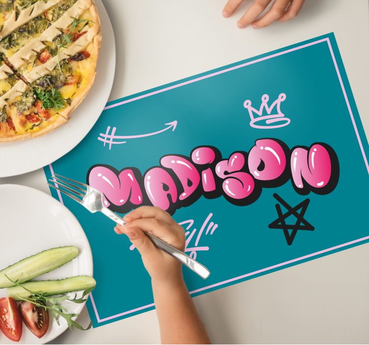 Original placemat personalized name design - TenStickers