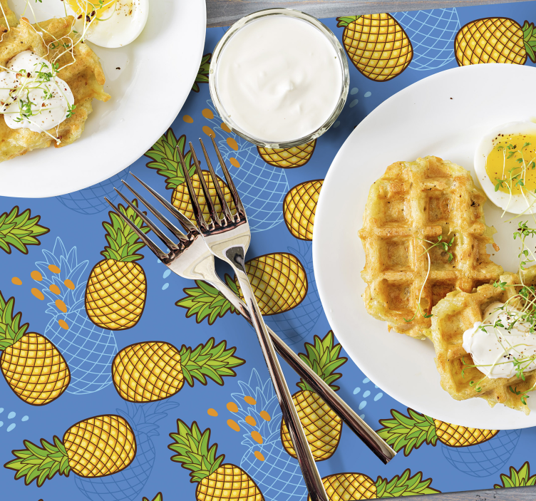 Original placemat pineapple pattern background - TenStickers