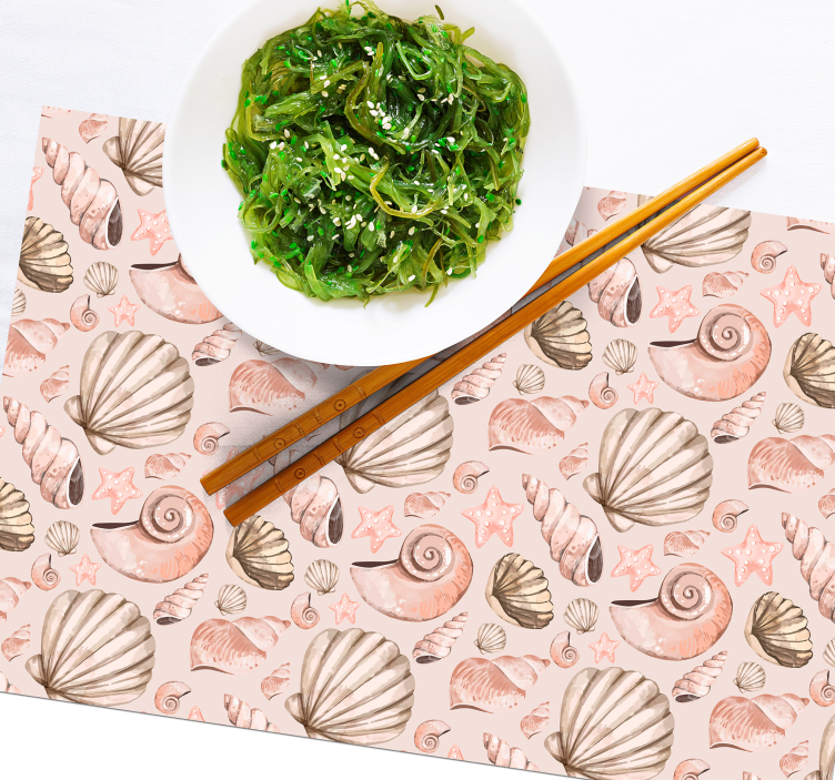Original placemat seashell pattern design - TenStickers