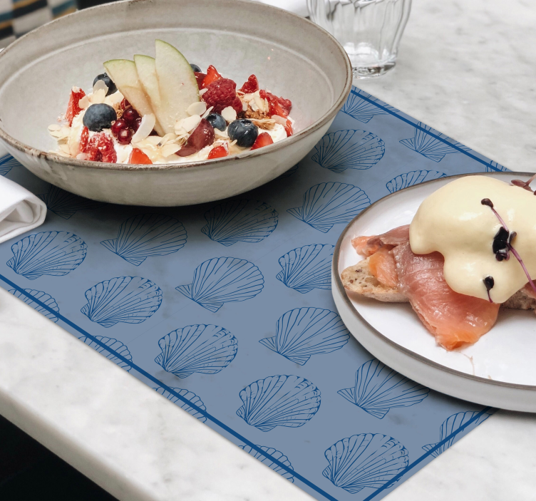 Original placemat shell pattern elegance - TenStickers