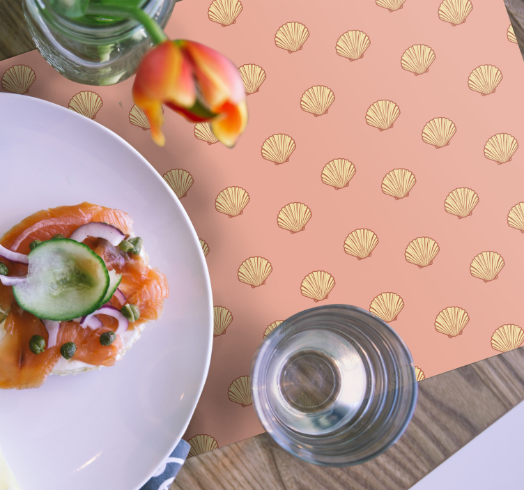 Original placemat shell pattern placemats - TenStickers
