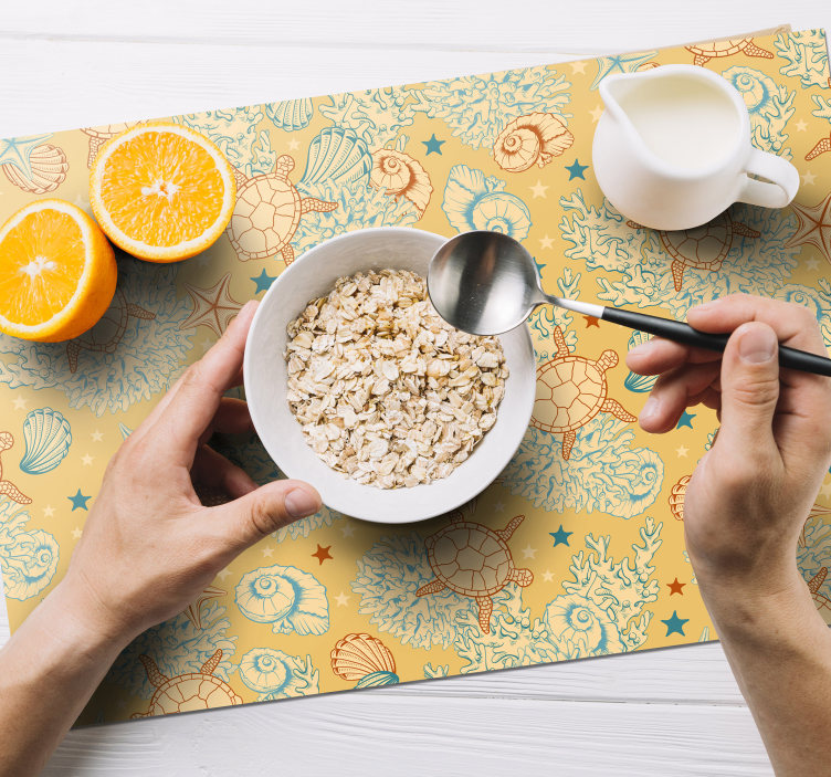 Original placemat shell pattern tableware - TenStickers