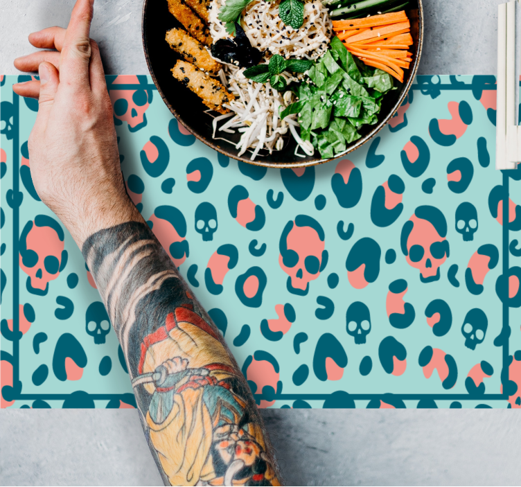 Original placemat skull print design - TenStickers