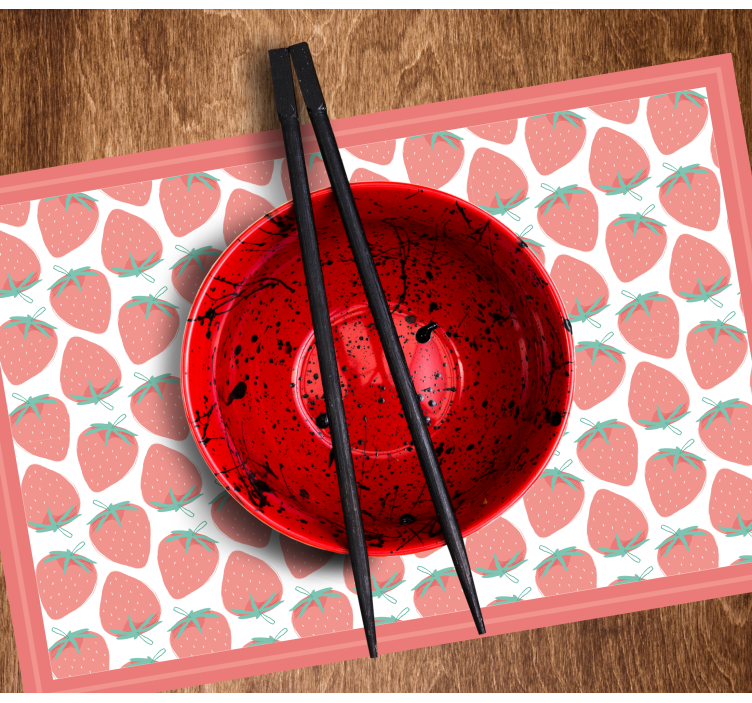 Original placemat strawberry design - TenStickers