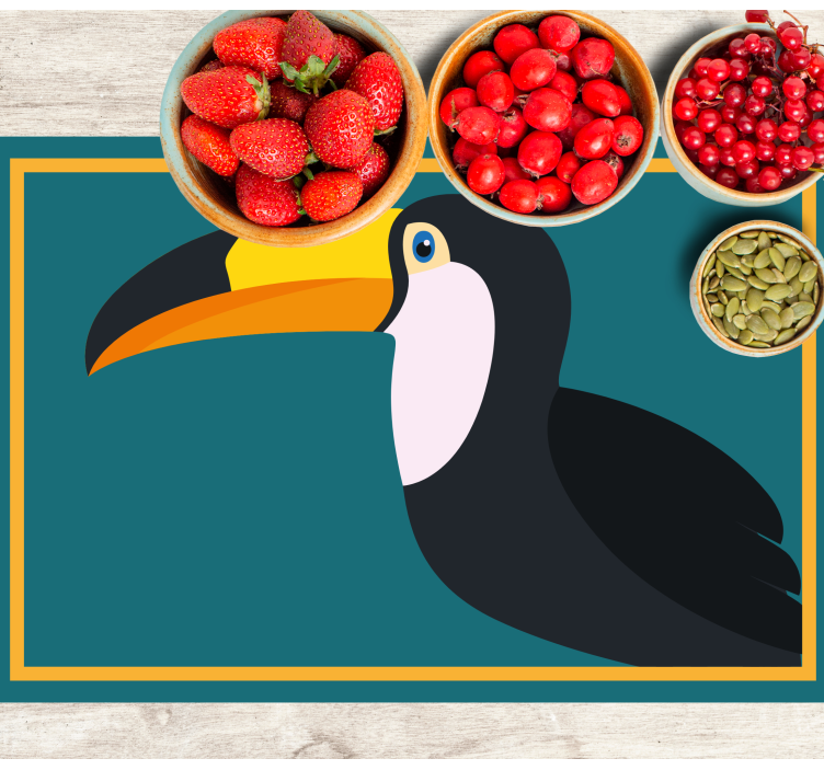 Original placemat stylized toucan head - TenStickers