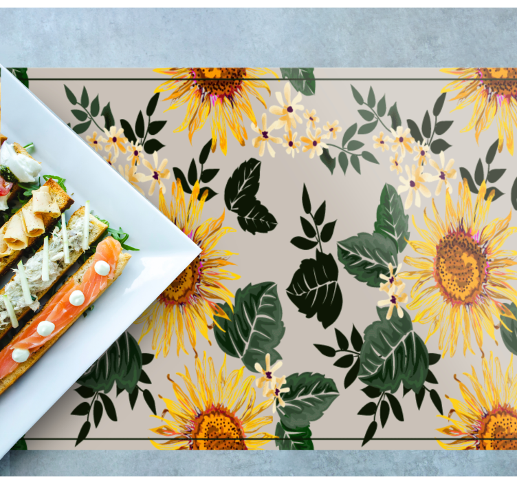 Original placemat sunny floral design - TenStickers