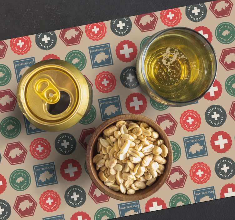 Original placemat switzerland flag coasters - TenStickers