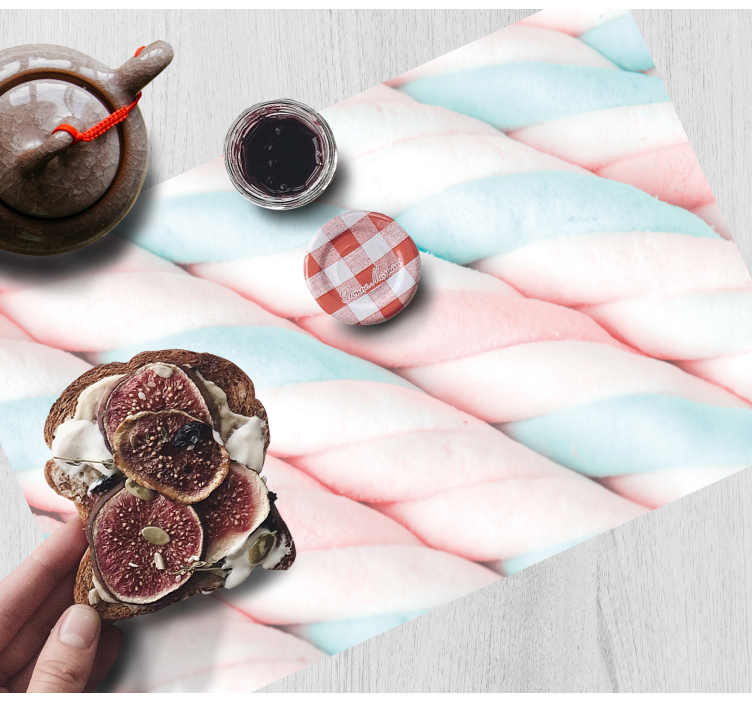 Original placemat twisted cotton candy - TenStickers