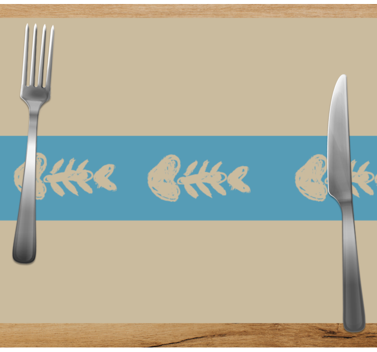 Original placemat unique fish bone design - TenStickers