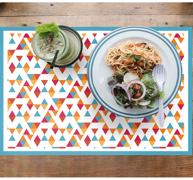 Original placemat vibrant geometric design - TenStickers