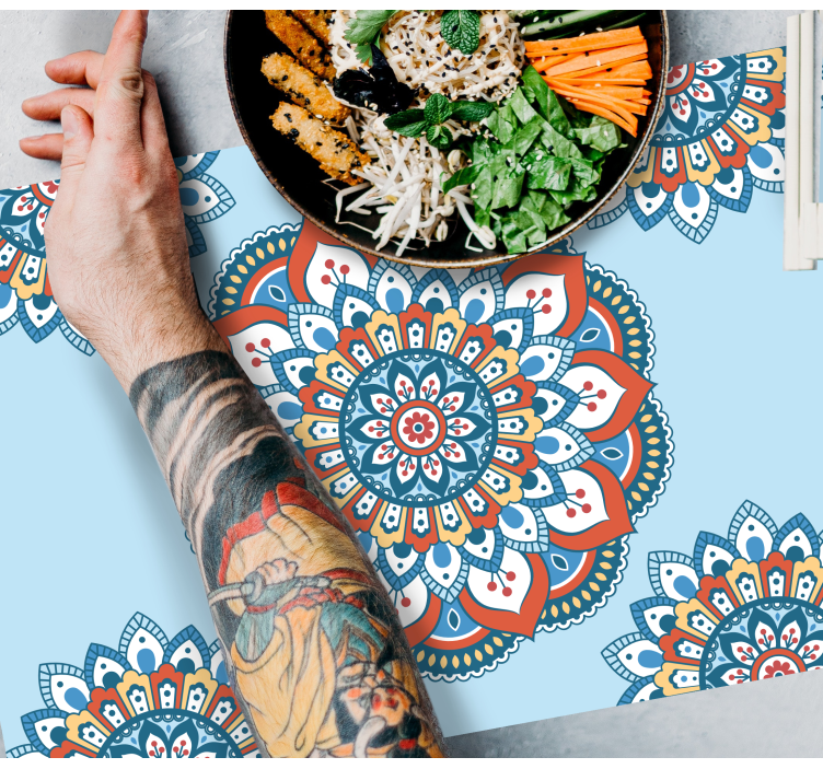 Original placemat vibrant mandala design - TenStickers