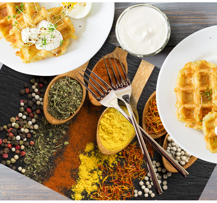 Original placemat waffle and spices - TenStickers