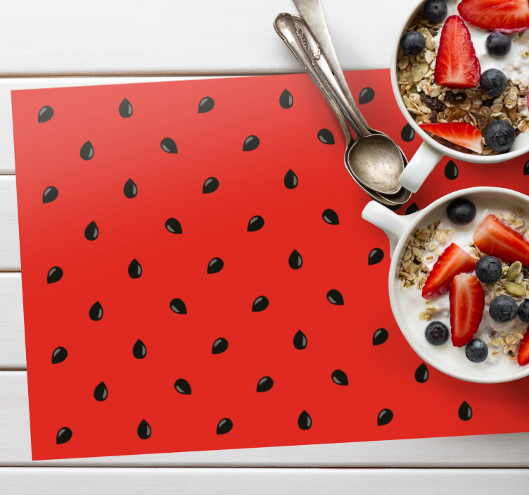 Original placemat watermelon seed design - TenStickers