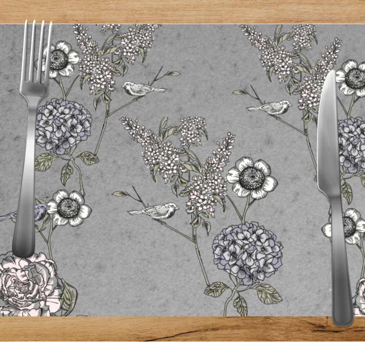 Original placemat with botanical design - TenStickers