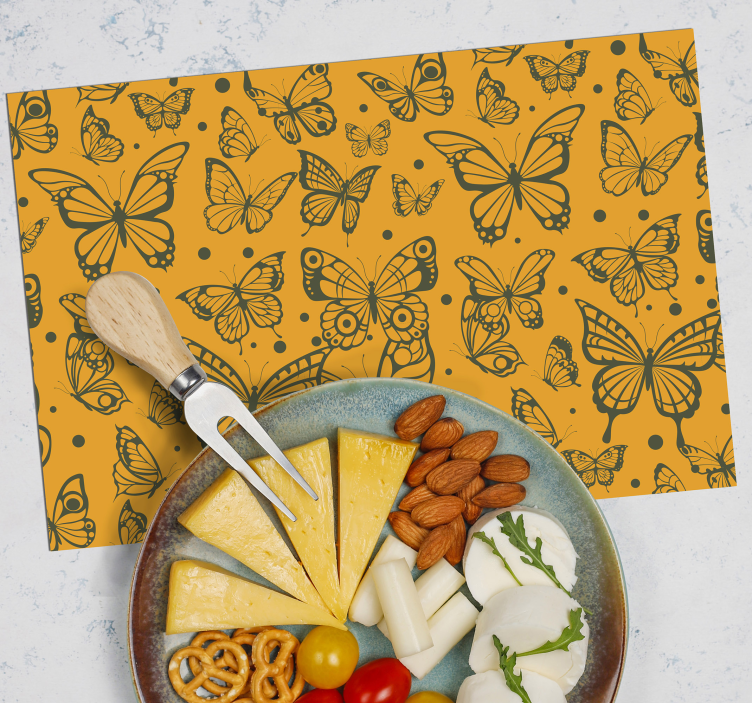Original placemat with butterfly pattern design - TenStickers