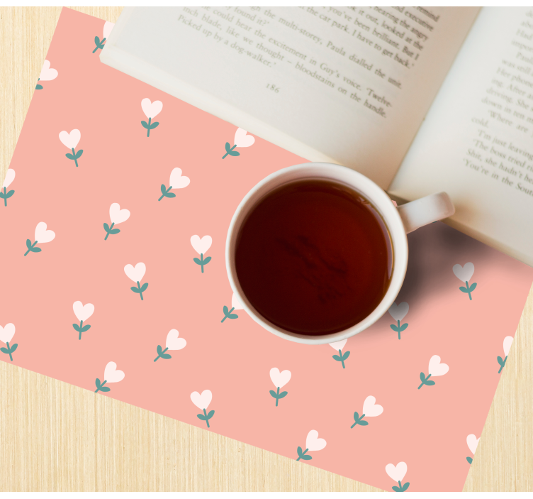 Original placemat with charming floral design - TenStickers