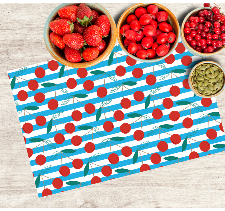 Original placemat with cherry patterned surface - TenStickers