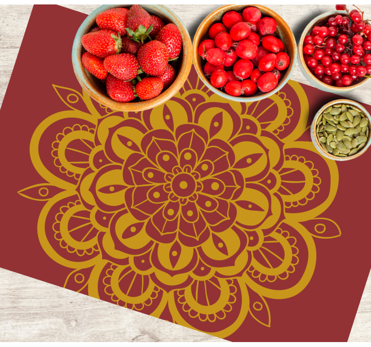Original placemat with detailed floral design - TenStickers
