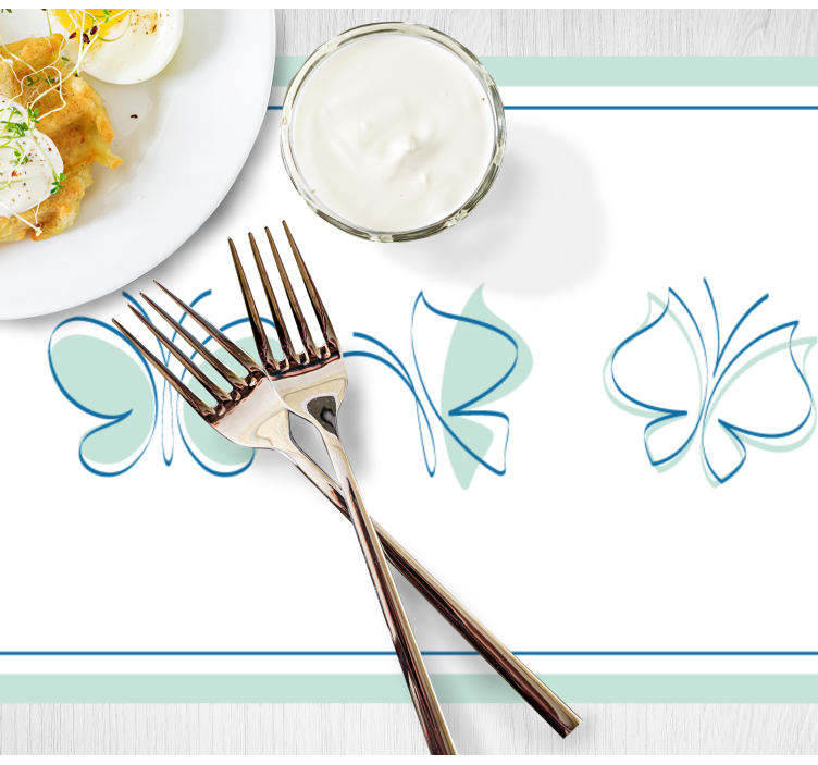 Original placemat with elegant butterfly designs - TenStickers