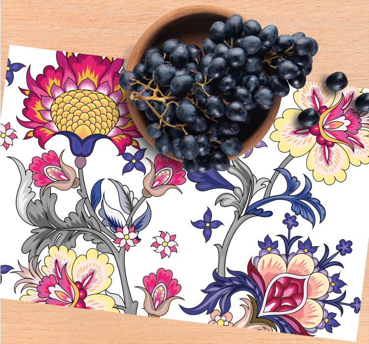 Original placemat with floral design elements - TenStickers