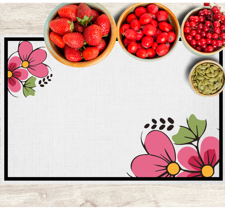 Original placemat with floral pattern design - TenStickers