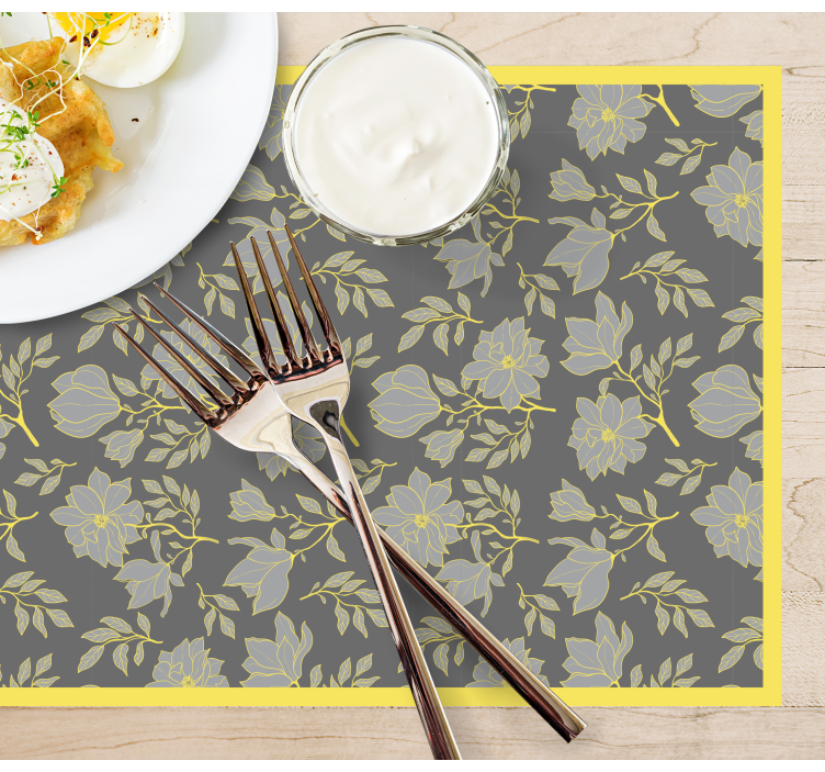 Original placemat with floral print design - TenStickers