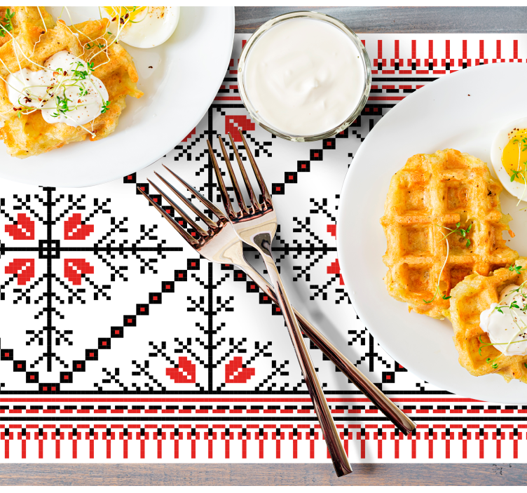 Original placemat with geometric floral design - TenStickers