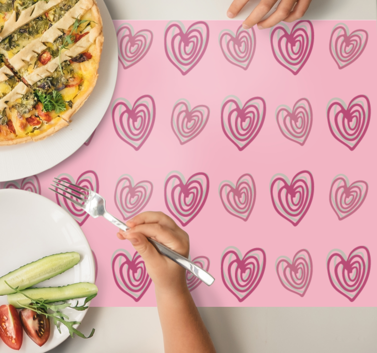 Original placemat with heart pattern design - TenStickers