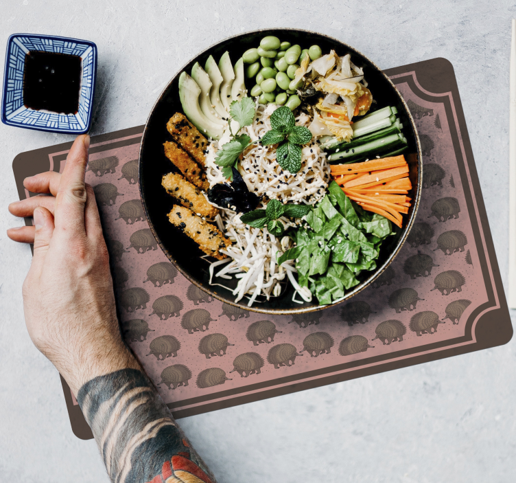 Original placemat with hedgehog pattern surface - TenStickers