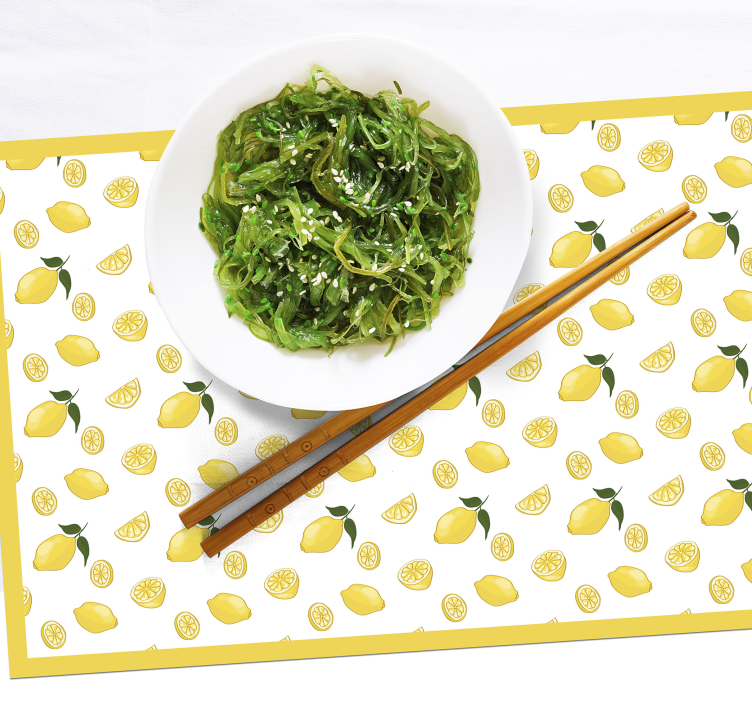 Original placemat with lemon pattern surface - TenStickers
