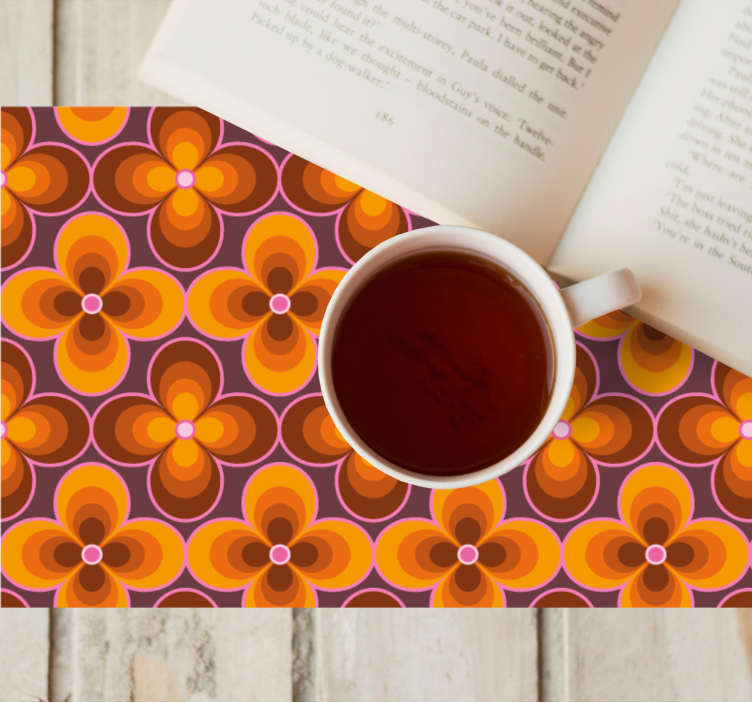 Original placemat with lively floral design - TenStickers