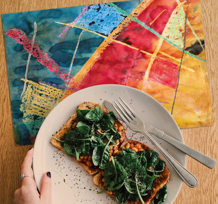 Original placemat with lively geometric designs - TenStickers